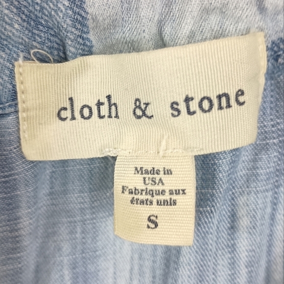 Anthropologie Cloth and Stone Susanna Romper in Blue Plaid - Picture 4 of 5